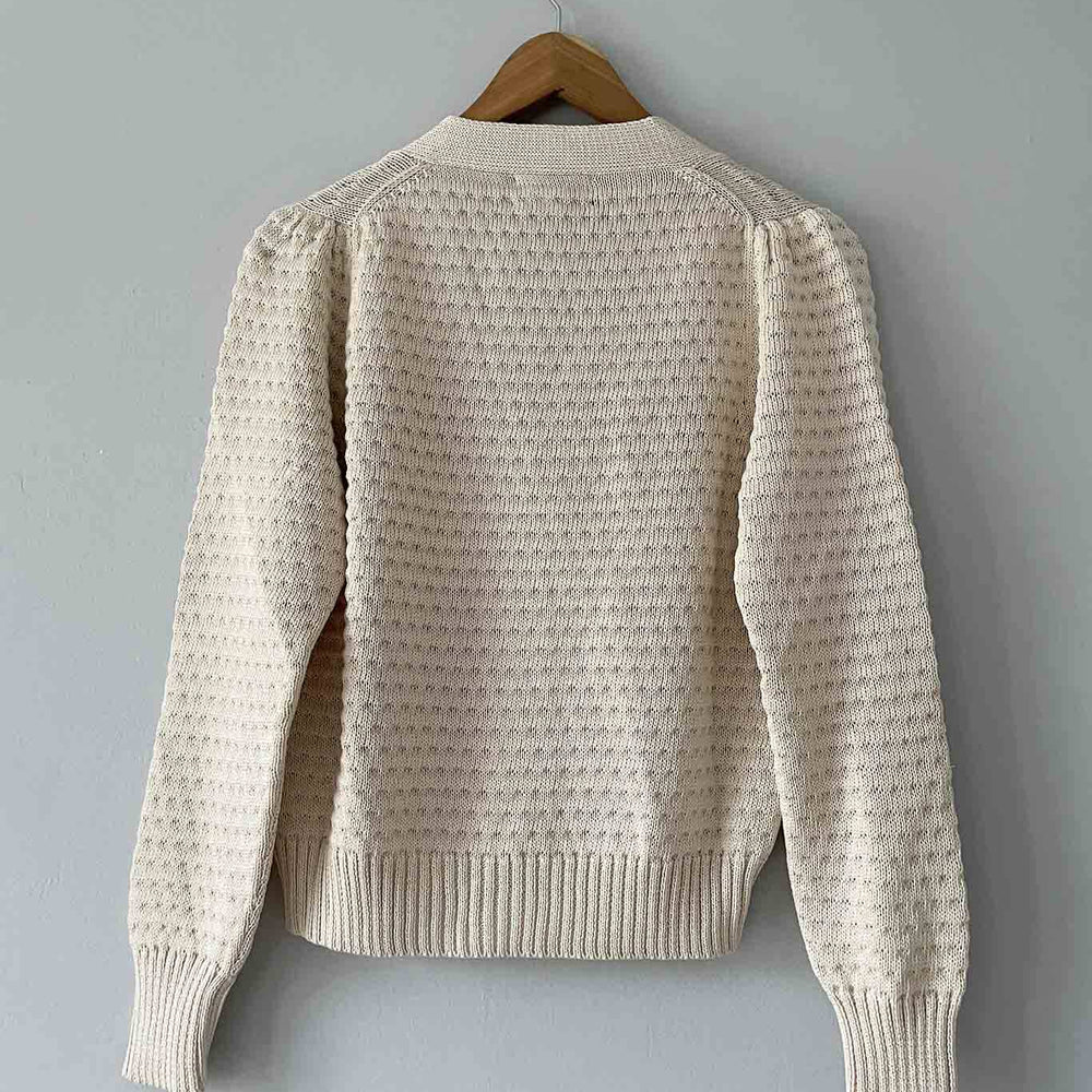 
                  
                    luxe cotton textured knit v-neck cardigan. Made in Peru. Brooklyn Style.
                  
                