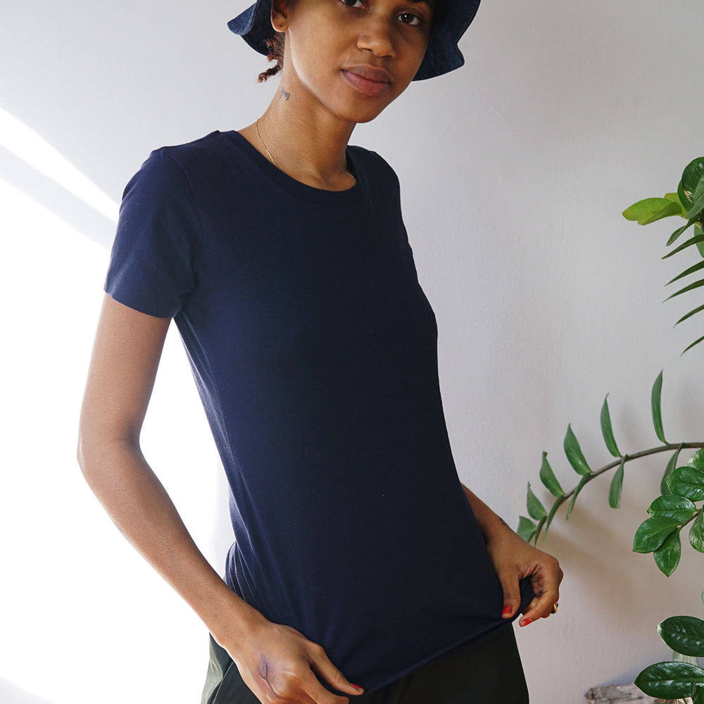 Easy Cotton crewneck tee shirt perfect for summer.