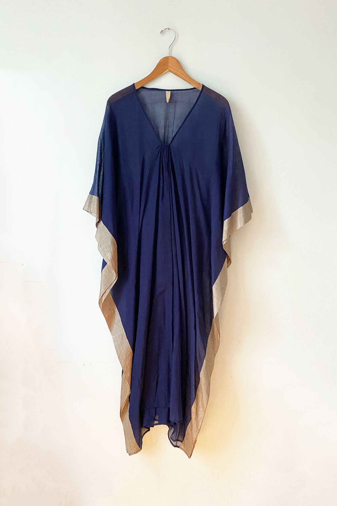 Two New York V Caftan - Navy/Silver