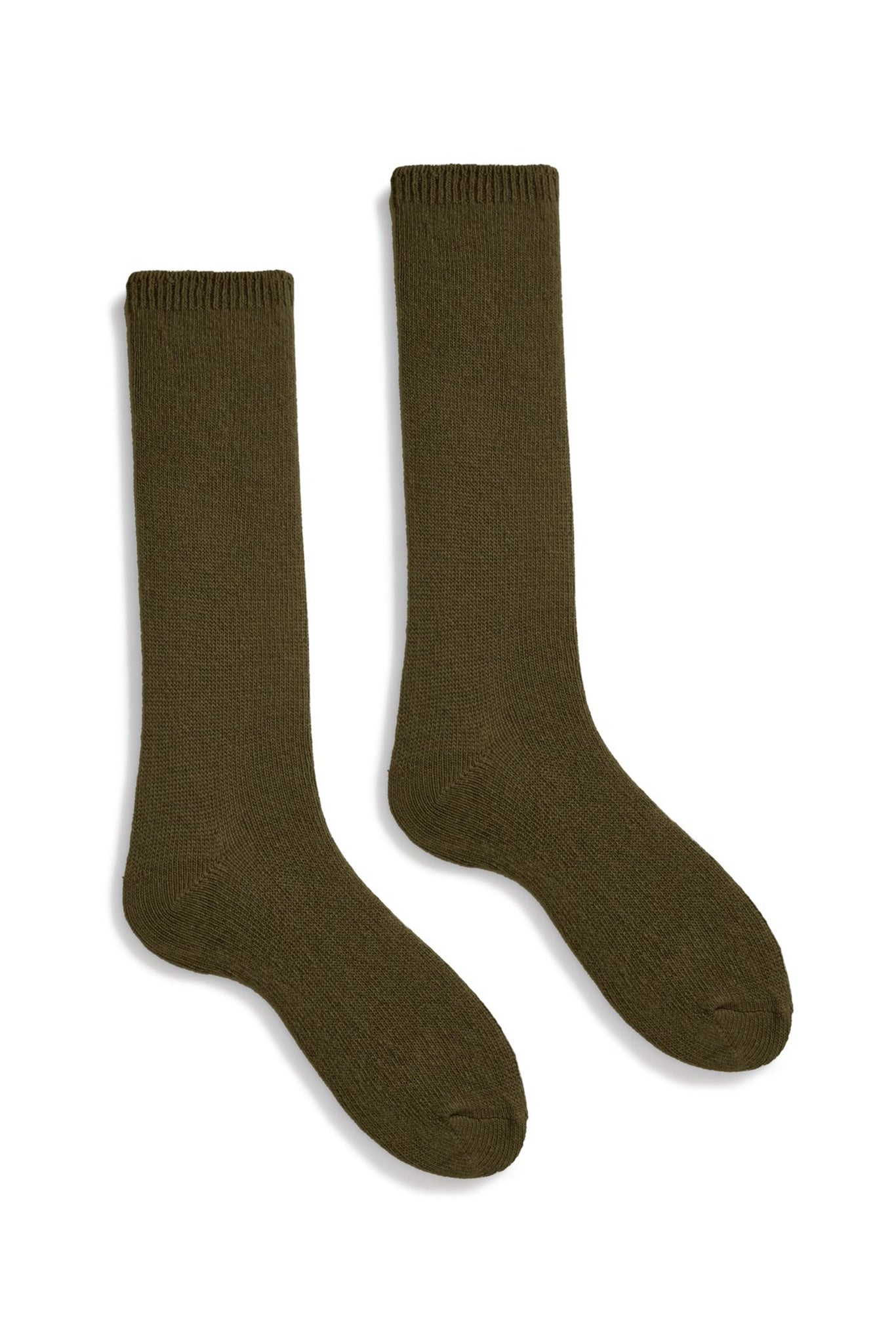 lisa b. Basic Wool Cashmere Sock - Olive
